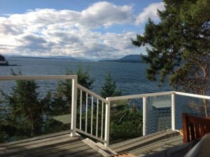 Deck view overlooking waters